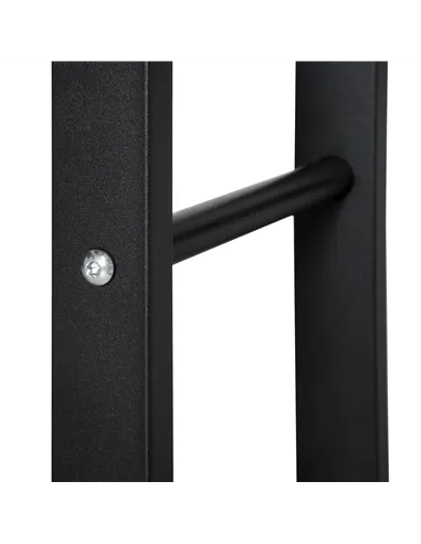 HOMCOM Metal Firewood Log Holder Tall Firewood Rack Indoor Outdoor Fireplace Wood Storage Shelf with Side Rails, Rust-Resistant,