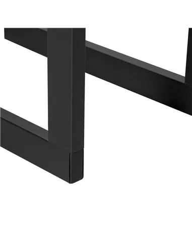 HOMCOM Metal Firewood Log Holder Tall Firewood Rack Indoor Outdoor Fireplace Wood Storage Shelf with Side Rails, Rust-Resistant,