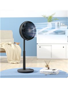 HOMCOM Pedestal Fan with Oscillating, Tilt, Adjustable Height, Black 2