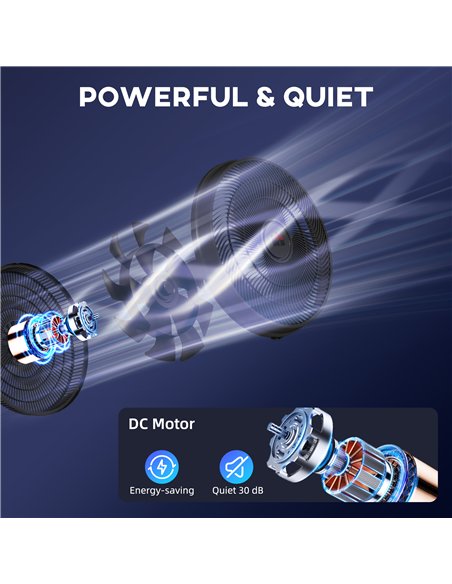 HOMCOM Pedestal Fan with Oscillating, Tilt, Adjustable Height, Black