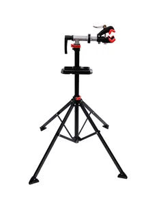 HOMCOM Folding Bike Repair Stand Bicycle Bike Stand For Maintenance Display Cycle Rack with Tool Tray, Height Adjustable