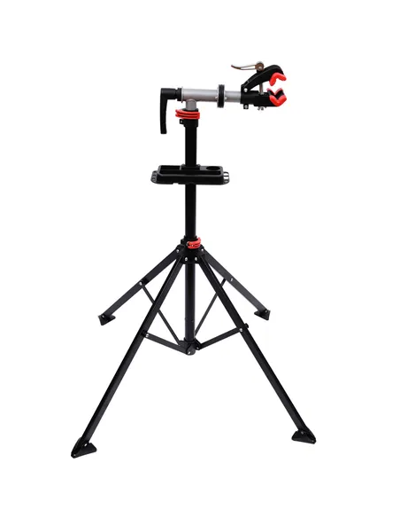 HOMCOM Folding Bike Repair Stand Bicycle Bike Stand For Maintenance Display Cycle Rack with Tool Tray, Height Adjustable