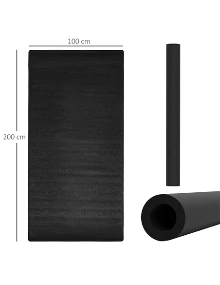 HOMCOM Multi-purpose Exercise Equipment Mat Non-slip Floor Protector Gym Fitness Training Workout Mat, 200 x 100cm