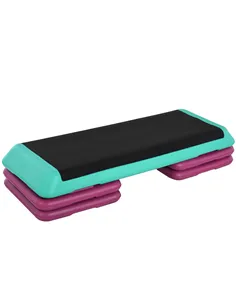HOMCOM 3-Level Aerobic Step 10/15/20cm Steppers for Exercise Workout w/ Non-Slip Top Compact Stepper Home Office Indoor Outdoor 