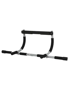 HOMCOM Pull-Up Bar for Doorway, Home Fitness Door Horizontal Push up Bar for Indoor Gym Upper Body Workout, Grey