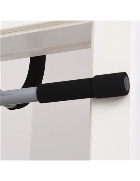 HOMCOM Pull-Up Bar for Doorway, Home Fitness Door Horizontal Push up Bar for Indoor Gym Upper Body Workout, Grey