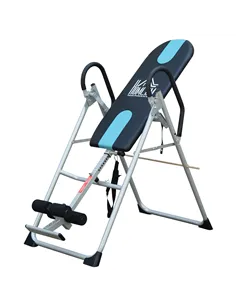 HOMCOM Foldable Gravity Inversion Table Back Therapy Home Fitness Bench Black