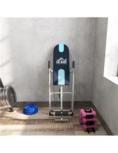 HOMCOM Foldable Gravity Inversion Table Back Therapy Home Fitness Bench Black