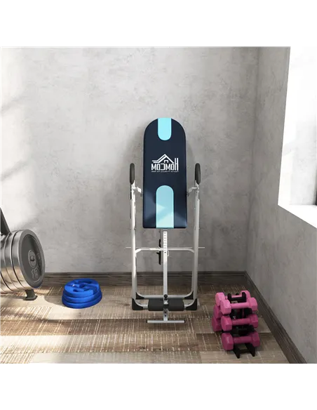 HOMCOM Foldable Gravity Inversion Table Back Therapy Home Fitness Bench Black
