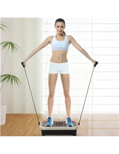 HOMCOM Vibration Plate Machine Fitness Body Shaper Slim Trainer Exercise Workout Home Gym Music Remote Power 2