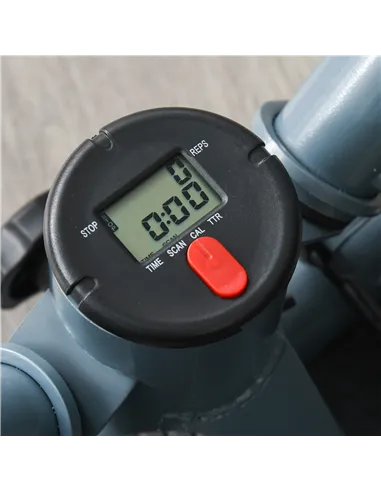 HOMCOM Mini Stepper Step Machine with Resistance Bands and Cushion Mat for Leg Arm Full Body Training Fitness Stair Stepper