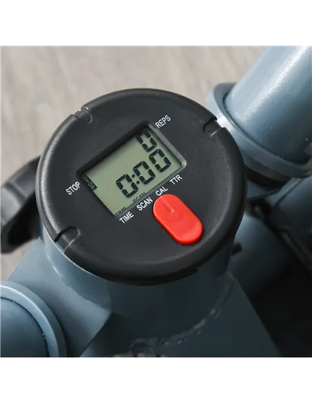 HOMCOM Mini Stepper Step Machine with Resistance Bands and Cushion Mat for Leg Arm Full Body Training Fitness Stair Stepper