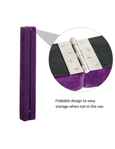 HOMCOM 2.4M 8FT Gymnastics Folding Balance Beam Home Gym Training Exercise Sports - Purple