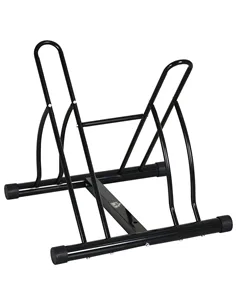 HOMCOM 2 Bike Floor Parking Stand Rack Indoor Outdoor Ground Reversible - Black
