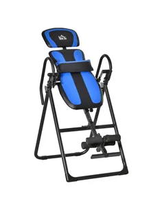 HOMCOM Foldable Gravity Inversion Table, Back Therapy Fitness Bench, with Soft Ankle Cushions, for Home