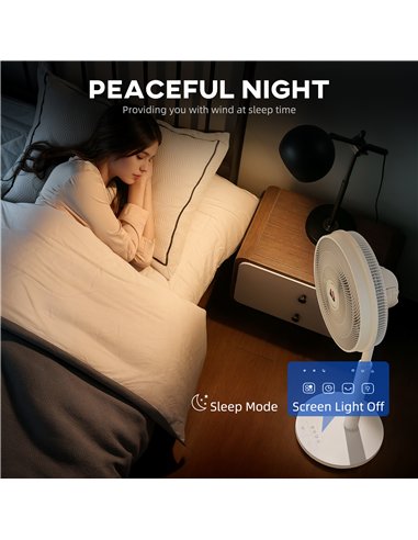 HOMCOM Pedestal Fan with Oscillating, Tilt, Adjustable Height, White