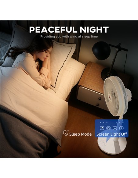 HOMCOM Pedestal Fan with Oscillating, Tilt, Adjustable Height, White