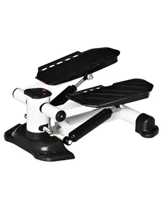 HOMCOM Portable Mini Stepper with LCD Display for Home Gym Office Exercise Workout, Black