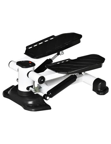 HOMCOM Portable Mini Stepper with LCD Display for Home Gym Office Exercise Workout, Black