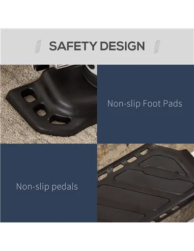 HOMCOM Portable Mini Stepper with LCD Display for Home Gym Office Exercise Workout, Black