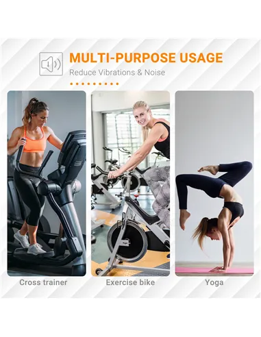 HOMCOM Multi-purpose Exercise Equipment Protection Mat Non-slip Floor Protector Gym Fitness Workout Training Mat 180 x 90cm