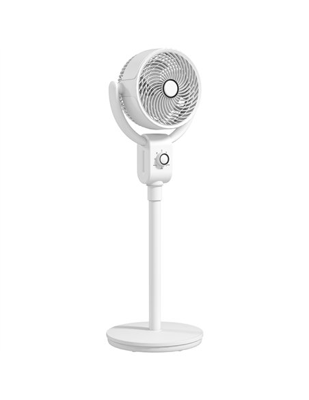 HOMCOM Pedestal Air Circulation Fan with Oscillating, White