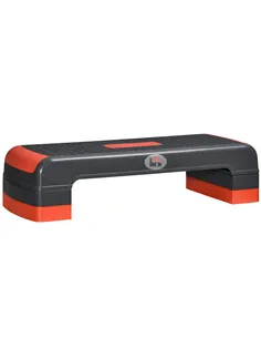 HOMCOM Aerobic Step, 10cm, 15cm & 20cm Height Adjustable Exercise Stepper for Exercise Workout, Nonslip Step Board Great for Hom