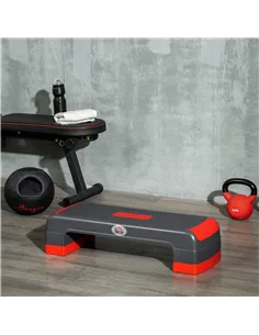 HOMCOM Aerobic Step, 10cm, 15cm & 20cm Height Adjustable Exercise Stepper for Exercise Workout, Nonslip Step Board Great for Hom 2