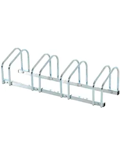 HOMCOM Bike Stand Parking Rack Floor or Wall Mount Bicycle Cycle Storage Locking Stand (4 Racks, Silver)
