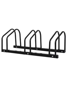 HOMCOM Bike Stand Parking Rack Floor or Wall Mount Bicycle Cycle Storage Locking Stand (3 Racks, Black)