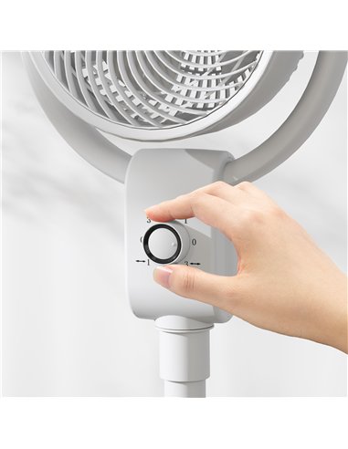 HOMCOM Pedestal Air Circulation Fan with Oscillating, White