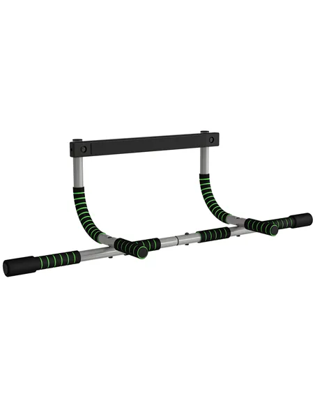 HOMCOM Pull-Up Bar for Doorway, Home Fitness Door Horizontal Push up Bar for Indoor Gym Upper Body Workout, Green