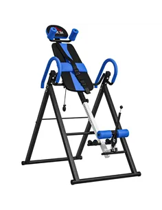 HOMCOM Gravity Inversion Table with Safety Belt Adjustable Hand Stand for Muscle Pain Relief, Blue