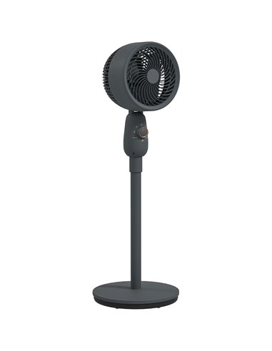 HOMCOM Pedestal Fan, Powerful Air Circulator, 12 Inch Floor Standing Fan with 3 Speed Settings, Oscillating Function for Bedroom