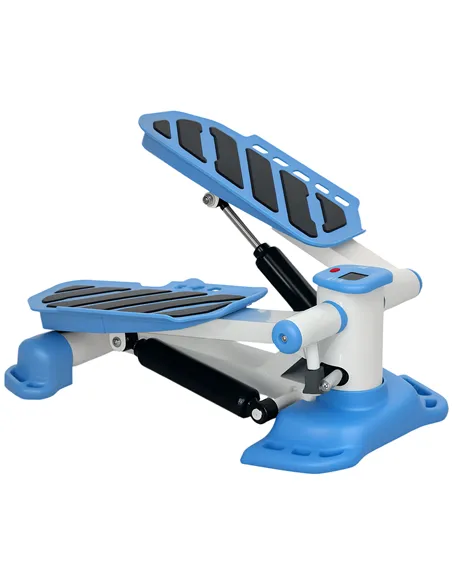 HOMCOM Portable Mini Stepper, Steppers for Exercise Workout with LCD Display Monitor, Anti-skid Foot Pedals for Home Gym Office,
