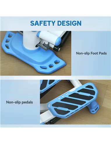 HOMCOM Portable Mini Stepper, Steppers for Exercise Workout with LCD Display Monitor, Anti-skid Foot Pedals for Home Gym Office,