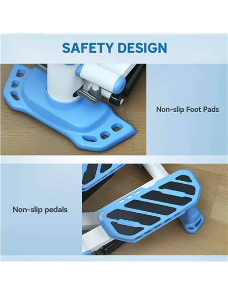 HOMCOM Portable Mini Stepper, Steppers for Exercise Workout with LCD Display Monitor, Anti-skid Foot Pedals for Home Gym Office,