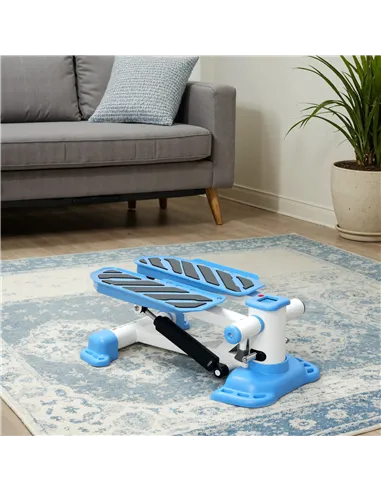 HOMCOM Portable Mini Stepper, Steppers for Exercise Workout with LCD Display Monitor, Anti-skid Foot Pedals for Home Gym Office,