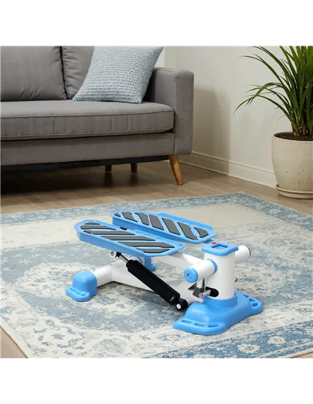 HOMCOM Portable Mini Stepper, Steppers for Exercise Workout with LCD Display Monitor, Anti-skid Foot Pedals for Home Gym Office,