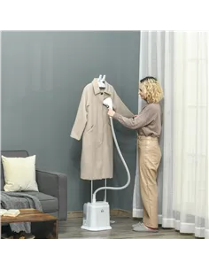 HOMCOM Upright Garment Clothes Steamer with 6 Steam Setting, 45s Fast Heat-up, 1.7L Water Tank and 35g/min steam flow, Wrinkle a 2