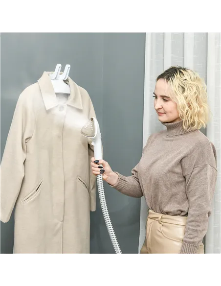 HOMCOM Upright Garment Clothes Steamer with 6 Steam Setting, 45s Fast Heat-up, 1.7L Water Tank and 35g/min steam flow, Wrinkle a