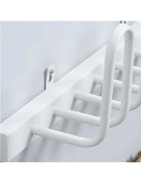 HOMCOM 2 Pairs Electric Shoe Dryer, Wall Mounted Shoe Warmers with Constant Temperature for Boots, Leather Shoes, Socks, White