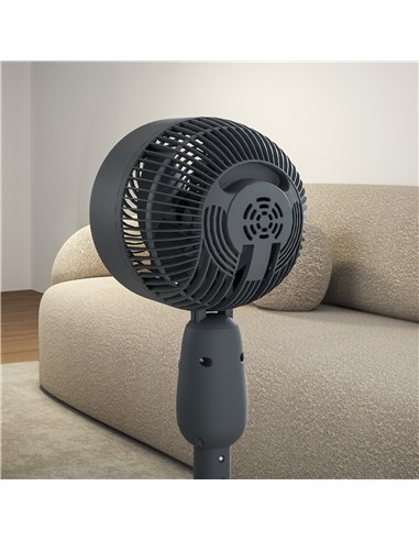 HOMCOM Pedestal Fan, Powerful Air Circulator, 12 Inch Floor Standing Fan with 3 Speed Settings, Oscillating Function for Bedroom