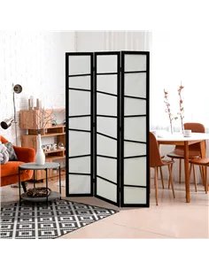 HOMCOM 3 Panel Room Divider, Wooden Folding Privacy Screen, Freestanding Wall Partition Separator for Bedroom, White 2