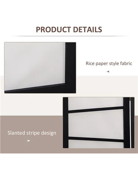 HOMCOM 3 Panel Room Divider, Wooden Folding Privacy Screen, Freestanding Wall Partition Separator for Bedroom, White
