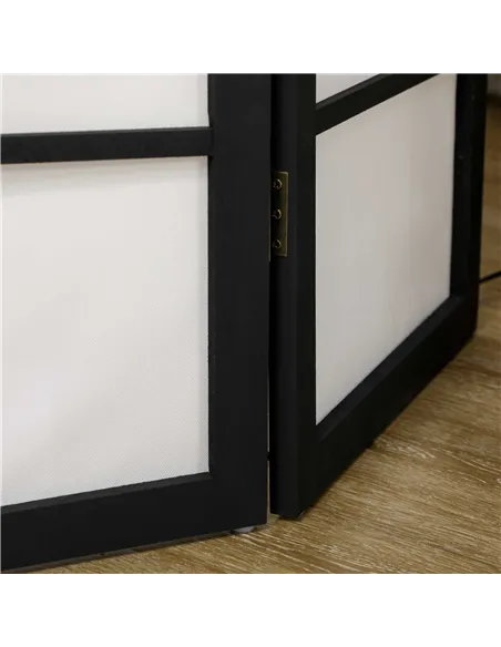 HOMCOM 3 Panel Room Divider, Wooden Folding Privacy Screen, Freestanding Wall Partition Separator for Bedroom, White