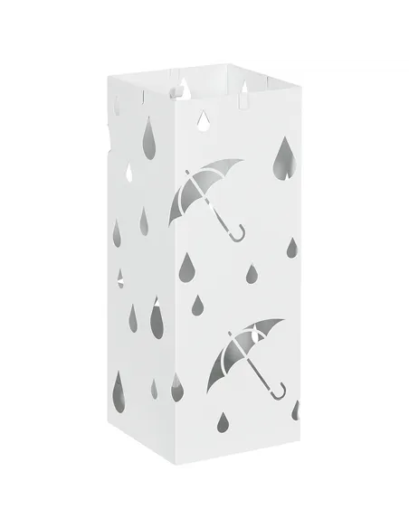 HOMCOM Six-Umbrella Steel Holder Stand - White