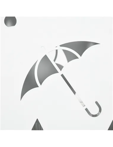 HOMCOM Six-Umbrella Steel Holder Stand - White