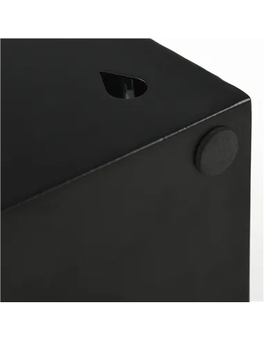 HOMCOM Steel Umbrella Stand, Square Umbrella Holder with 4 Hooks and Removable Drip Tray, Hollowed Umbrella Basket for Hallway, 