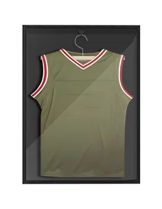 HOMCOM 60 x 80cm Shirt Display Frame, with Inner Hook and Hanger - Black